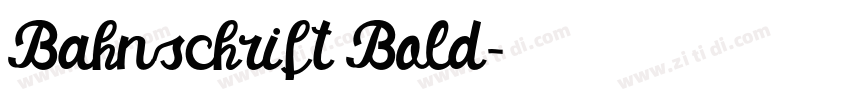 Bahnschrift Bold字体转换
